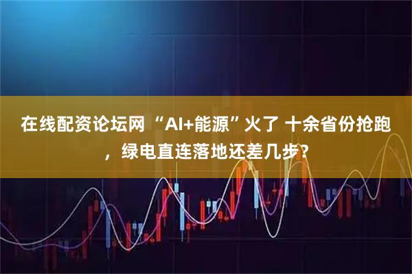 在线配资论坛网 “AI+能源”火了 十余省份抢跑，绿电直连落地还差几步？